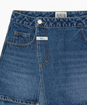 W LAYERED SKIRT DENIM PANTS IN BLUE image 17