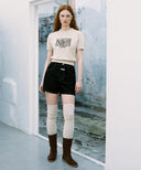 W CLASSIC LOGO HALF KNIT (OLD) IN IVORY