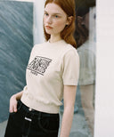 W CLASSIC LOGO HALF KNIT (OLD) IN IVORY