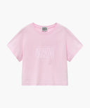 W CLASSIC LOGO CROP TEE IN LIGHT PINK
