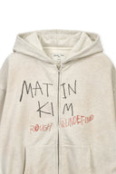 VINTAGE WASHED GRAFFITI HOODY ZIP UP IN BEIGE image 15