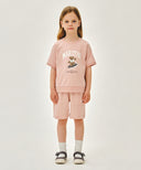 KIDS RAGLAN HALF SWEAT SET-UP IN INDI PINK image 20