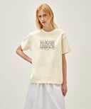 CLASSIC LOGO TEE IN CREAM image 10