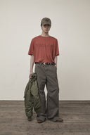STAMP LOGO GRAPHIC OVERSIZE TOP FOR MEN IN BRICK image 9