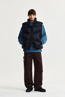 UNBALANCE QUILTED DOWN VEST FOR MEN IN BLACK image 9