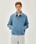 DENIM HARRINGTON JACKET IN BLUE image 19