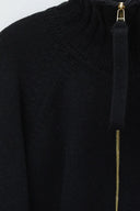 SPELL POINT KNIT ZIP UP IN BLACK