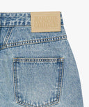 W LAYERED SKIRT DENIM PANTS IN LIGHT BLUE image 16