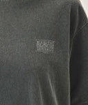 OUTLINE CLASSIC LOGO OVERSIZED DYEING TEE IN CHARCOAL GREY