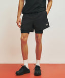 MARITHE SPORT M DOUBLE-LAYER SHORTS IN BLACK