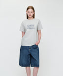 EIFFEL CLASSIC LOGO TEE IN LIGHT HEATHER GREY