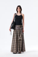 LABEL DETAIL HALTER TANK TOP IN BLACK image 8