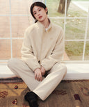 W CORDUROY EASY PATNS IN CREAM
