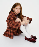 KIDS BRUSHED CHECK SHIRT IN PINK