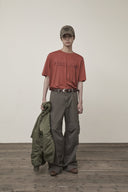 STAMP LOGO GRAPHIC OVERSIZE TOP FOR MEN IN BRICK image 18
