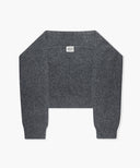 CIRCLE LOGO SHAWL MUFFLER IN CHARCOAL GREY image 8