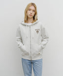 BIG COLLEGE LOGO GRAPHIC HOODIE ZIPUP IN LIGHT HEATHER GREY image 13