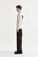 BACK LOGO COLLAR KNIT TOP FOR MEN IN IVORY image 6