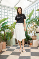 LOGO THREAD POINT CROP TOP IN BLACK image 10