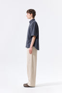 HALF SLEEVE POCKET SHIRT IN CHARCOAL GREY image 7