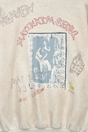 VINTAGE WASHED GRAFFITI HOODY ZIP UP IN BEIGE image 4