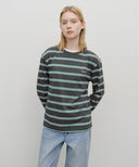 MULTI COLOR STRIPE LONG SLEEVE IN CHARCOAL GREY image 10