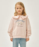 KIDS W FRILL COLLAR SWEATSHIRT IN PINK image 11