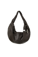 TWIST HANDLE LARGE HOBO BAG IN DARK BROWN image 2
