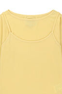 3/4 SLEEVE TOP & TANK LAYERED SET IN YELLOW image 5