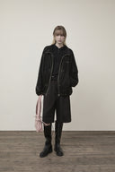 STITCH POINT HIGH NECK JUMPER IN BLACK image 8