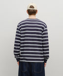 MULTI COLOR STRIPE LONG SLEEVE IN NAVY image 3