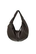 TWIST HANDLE LARGE HOBO BAG IN DARK BROWN image 4