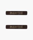 REGULAR LOGO METAL BALL HAIR PIN 2PACK IN BROWN image 4