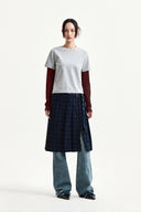 GRAFFITI LOGO STRIPE LAYERED TOP IN GRAY image 20