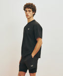 MARITHE SPORT CLASSIC LOGO WOVEN TEE IN BLACK