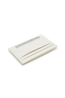 PUFF QUILT CARD WALLET IN IVORY image 8