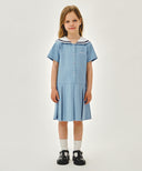 KIDS W SAILOR MARINE DRESS IN LIGHT BLUE image 12