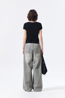 MATIN KIM ARCH LOGO CROP TOP IN BLACK image 7