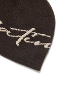 MATIN LOGO SCRIPT BEANIE IN BROWN image 4