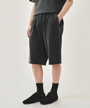 OUTLINE CLASSIC LOGO DYEING BERMUDA SWEAT SHORTS IN CHARCOAL GREY image 13