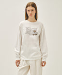 DOODLE CLASSIC LOGO LONG SLEEVE TEE IN WHITE image 10