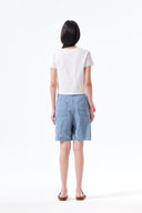 MATIN KIM ARCH LOGO CROP TOP IN WHITE image 8