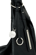 TWIST HANDLE SMALL HOBO BAG IN BLACK image 10