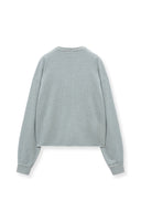 RAW CUT APPLIQUE SWEATSHIRT IN GRAY image 3
