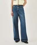 W SUMMER SEMI WIDE DENIM PANTS IN BLUE image 13
