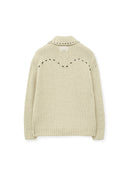 HANDMADE COLLAR KNIT CARDIGAN FOR MEN IN BUTTER image 3