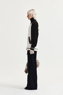 HIGH NECK RAGLAN KNIT ZIP UP FOR WOMEN IN DARK BROWN image 16