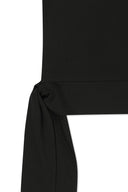 HEM TIE DETAIL SLEEVELESS TOP IN BLACK image 4