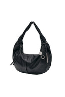 TWIST HANDLE SMALL HOBO BAG IN BLACK image 2