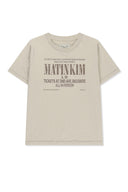 LETTERING GRAFFITI CREASE TOP IN BEIGE image 1